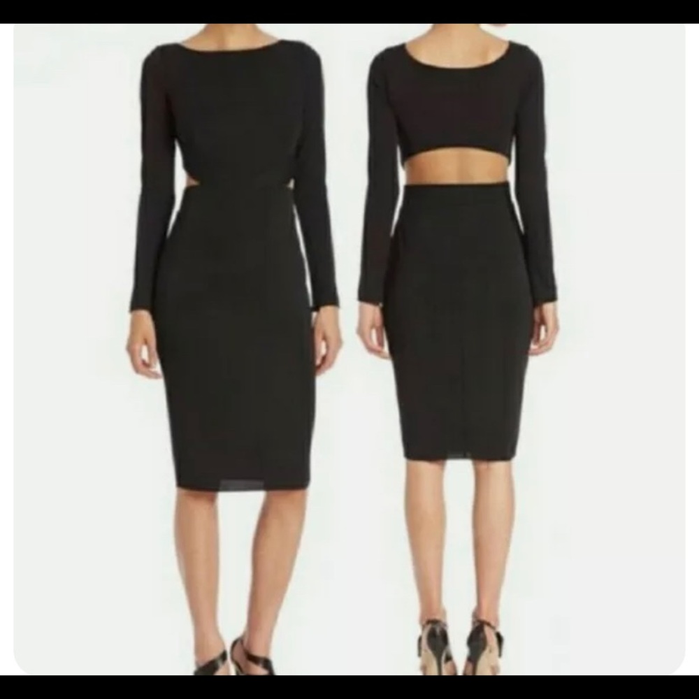 BAILEY 44 VALERIE MIDI DRESS MESH INSERTS XS
